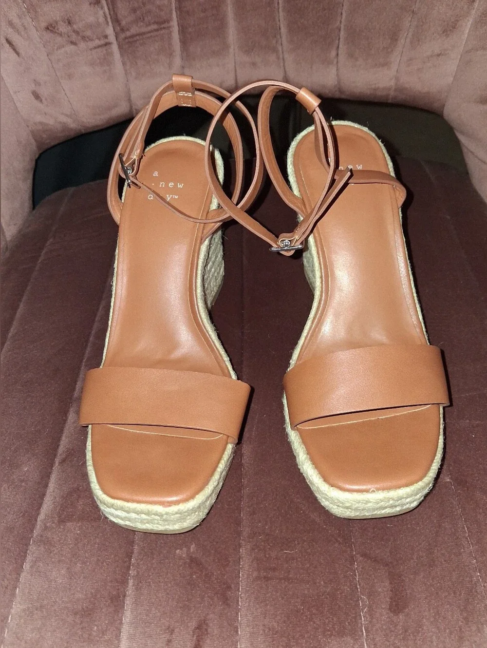 A New Day Espadrille Wedge Ankle-Strap Sandals New Without Tags